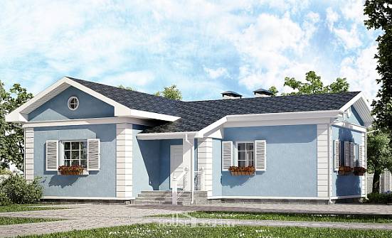 090-004-П Проект одноэтажного дома, компактный загородный дом из газобетона Чистополь | Проекты домов от House Expert
