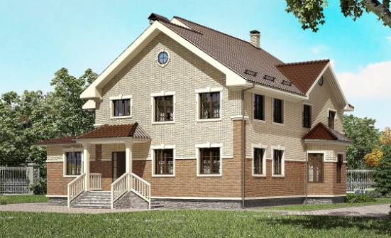 300-004-Л Проект двухэтажного дома, просторный загородный дом из поризованных блоков Елабуга | Проекты домов от House Expert