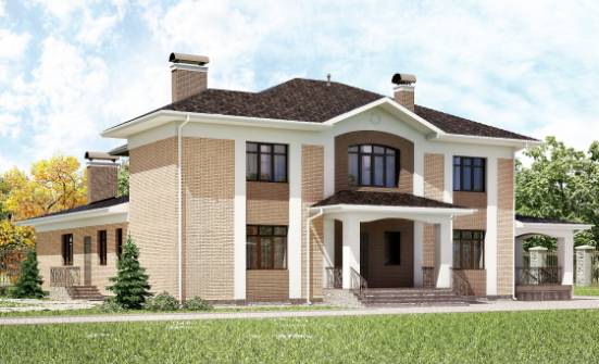 520-001-П Проект трехэтажного дома, красивый домик из пеноблока Лениногорск | Проекты домов от House Expert