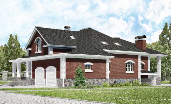 600-001-П Проект трехэтажного дома мансардой и гаражом, красивый дом из газосиликатных блоков Заинск | Проекты домов от House Expert