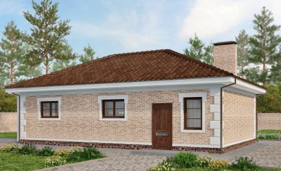 070-005-П Проект гаража из кирпича Альметьевск | Проекты одноэтажных домов от House Expert