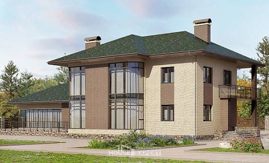 305-003-П Проект двухэтажного дома, огромный коттедж из пеноблока Агрыз | Проекты домов от House Expert
