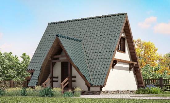 070-003-П Проект двухэтажного дома с мансардой, классический коттедж из дерева Елабуга | Проекты домов от House Expert