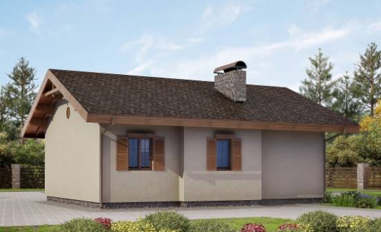 090-002-Л Проект одноэтажного дома, скромный домик из кирпича Агрыз | Проекты домов от House Expert