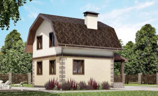 070-004-П Проект двухэтажного дома мансардой, современный домик из бризолита Зеленодольск | Проекты домов от House Expert