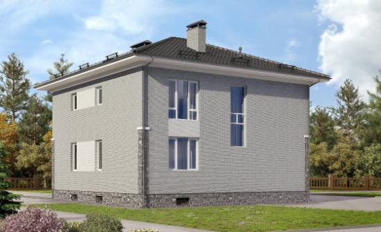 275-004-П Проект трехэтажного дома и гаражом, большой дом из кирпича Азнакаево | Проекты домов от House Expert