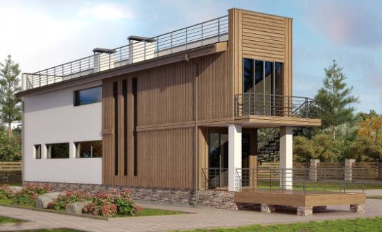 100-003-Л Проект двухэтажного дома, бюджетный коттедж из арболита Агрыз | Проекты домов от House Expert