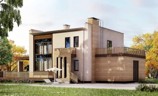 220-003-Л Проект двухэтажного дома, гараж, уютный загородный дом из поризованных блоков Елабуга | Проекты домов от House Expert