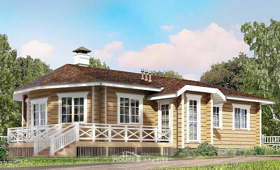 095-001-Л Проект одноэтажного дома, небольшой коттедж из дерева Альметьевск | Проекты домов от House Expert