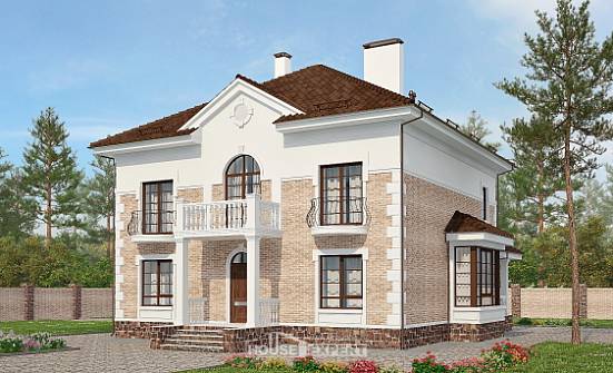 220-008-П Проект двухэтажного дома, уютный загородный дом из кирпича Елабуга | Проекты домов от House Expert