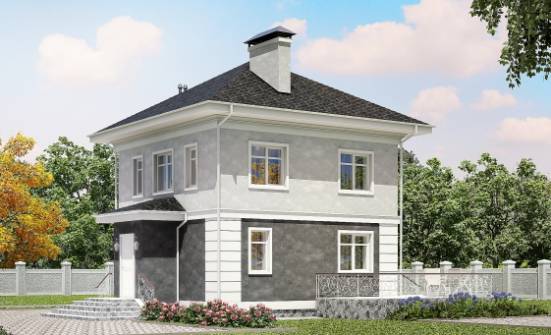 090-003-П Проект двухэтажного дома, современный дом из теплоблока Агрыз | Проекты домов от House Expert
