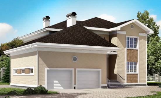 335-001-Л Проект двухэтажного дома, гараж, просторный домик из кирпича Нижнекамск | Проекты домов от House Expert