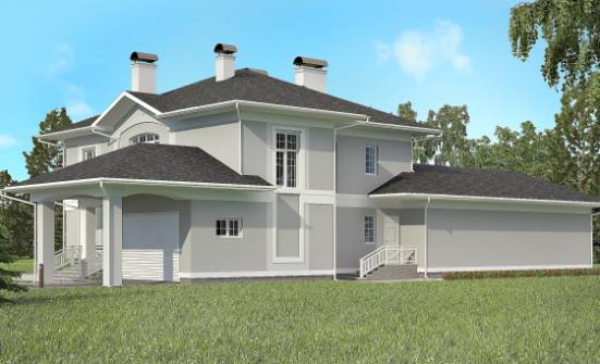 360-001-П Проект двухэтажного дома, гараж, огромный загородный дом из кирпича Мамадыш | Проекты домов от House Expert