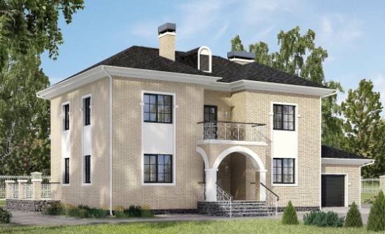 180-006-П Проект двухэтажного дома и гаражом, просторный дом из кирпича Зеленодольск | Проекты домов от House Expert