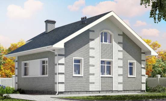 115-001-Л Проект двухэтажного дома с мансардой, уютный дом из газобетона Лениногорск | Проекты домов от House Expert