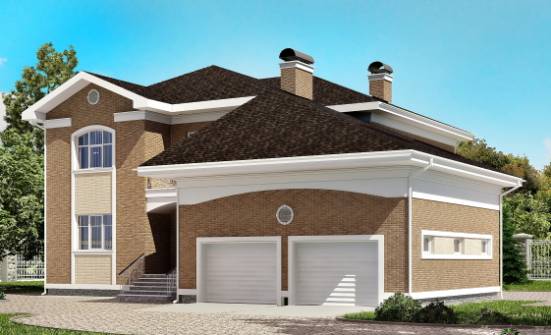 335-002-П Проект двухэтажного дома, гараж, современный домик из кирпича Казань | Проекты домов от House Expert