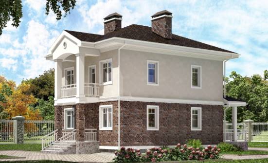 120-001-Л Проект трехэтажного дома, классический коттедж из арболита Бугульма | Проекты домов от House Expert