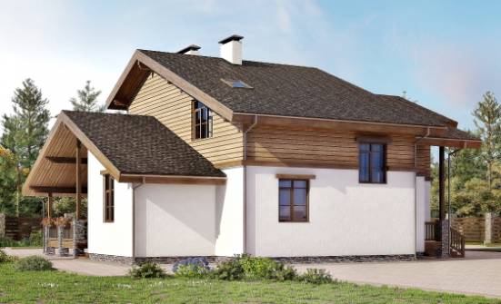210-006-П Проект двухэтажного дома мансардный этаж, классический домик из кирпича Альметьевск | Проекты домов от House Expert