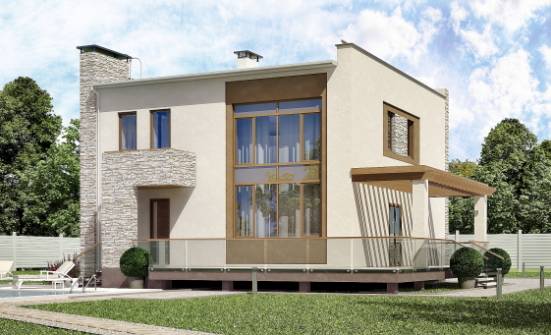 185-001-П Проект двухэтажного дома, простой коттедж из пеноблока Бугульма | Проекты домов от House Expert