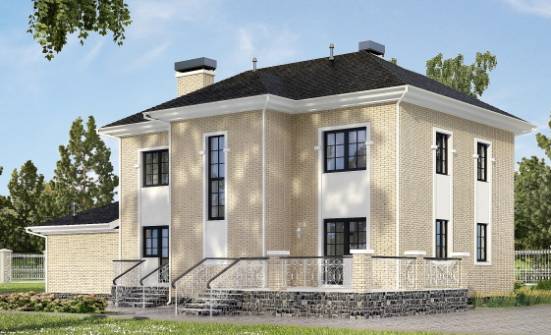 180-006-П Проект двухэтажного дома и гаражом, просторный дом из кирпича Зеленодольск | Проекты домов от House Expert