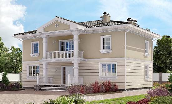 210-005-Л Проект двухэтажного дома, уютный коттедж из твинблока Чистополь | Проекты домов от House Expert