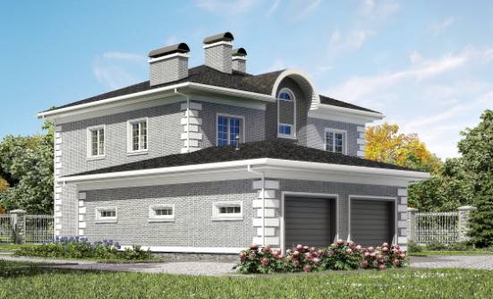 245-004-Л Проект двухэтажного дома, гараж, красивый коттедж из кирпича Бугульма | Проекты домов от House Expert