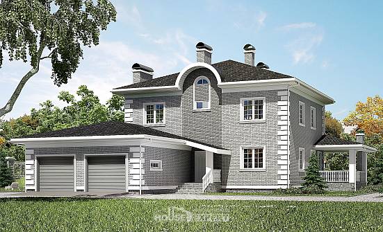 245-004-Л Проект двухэтажного дома, гараж, красивый коттедж из кирпича Бугульма | Проекты домов от House Expert