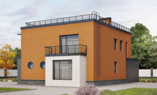 260-002-Л Проект двухэтажного дома и гаражом, просторный загородный дом из керамзитобетонных блоков Бугульма | Проекты домов от House Expert