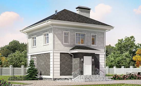090-003-П Проект двухэтажного дома, современный дом из теплоблока Агрыз | Проекты домов от House Expert
