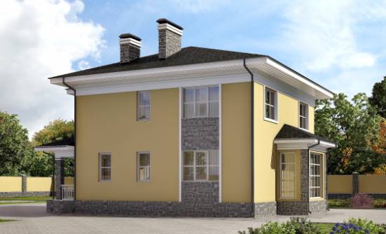 155-011-Л Проект двухэтажного дома, уютный домик из твинблока Бугульма | Проекты домов от House Expert