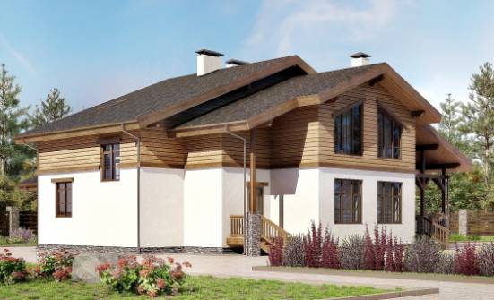 210-006-П Проект двухэтажного дома мансардный этаж, классический домик из кирпича Альметьевск | Проекты домов от House Expert