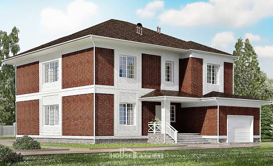 315-001-П Проект двухэтажного дома, гараж, уютный коттедж из кирпича Казань | Проекты домов от House Expert