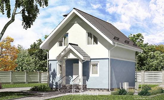 095-002-П Проект двухэтажного дома мансардой, уютный дом из газобетона Альметьевск | Проекты домов от House Expert