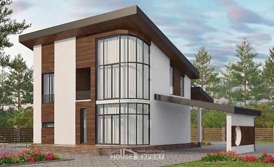 230-001-П Проект двухэтажного дома мансардой, просторный коттедж из кирпича Азнакаево | Проекты домов от House Expert