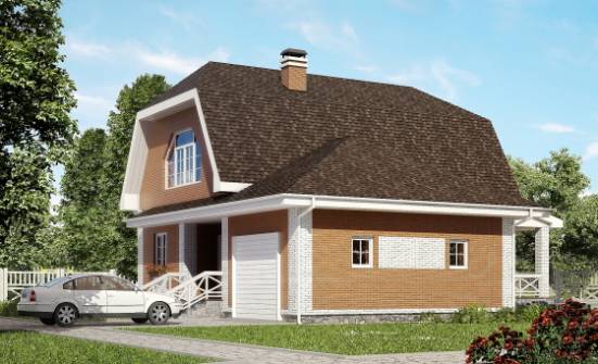 160-006-П Проект двухэтажного дома мансардой и гаражом, современный домик из пеноблока Елабуга | Проекты домов от House Expert