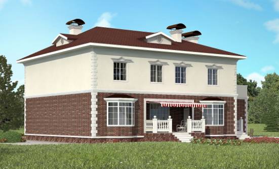 380-001-Л Проект двухэтажного дома, гараж, большой дом из кирпича Бугульма | Проекты домов от House Expert