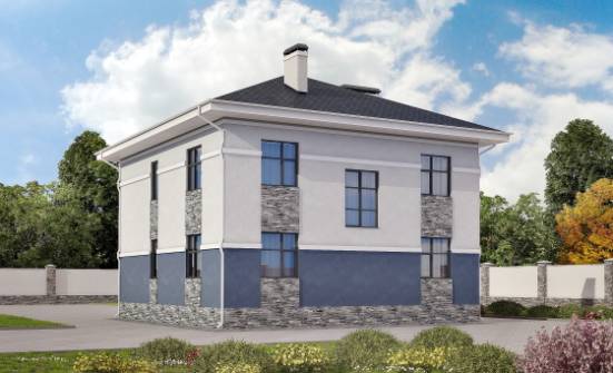 150-014-Л Проект двухэтажного дома, классический загородный дом из керамзитобетонных блоков Заинск | Проекты домов от House Expert