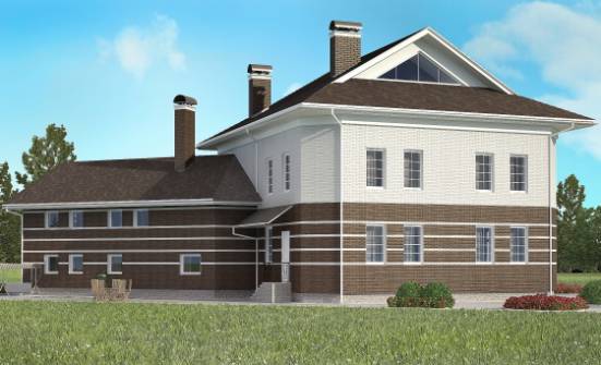 410-001-П Проект двухэтажного дома и гаражом, большой домик из кирпича Елабуга | Проекты домов от House Expert