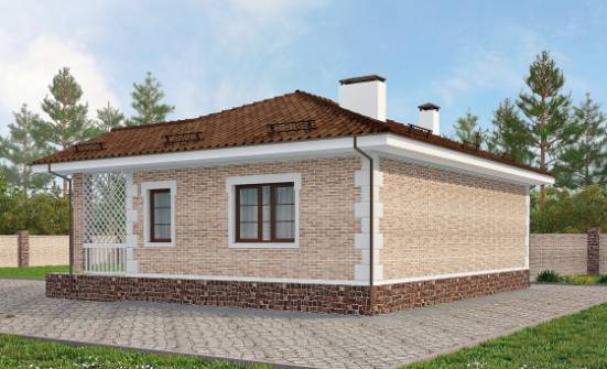 065-002-П Проект бани из кирпича Лениногорск | Проекты одноэтажных домов от House Expert