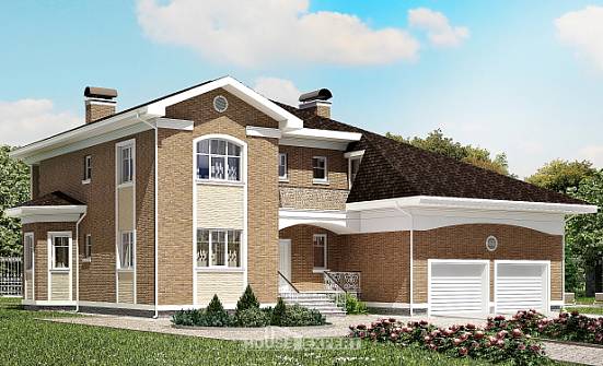 335-002-П Проект двухэтажного дома, гараж, современный домик из кирпича Казань | Проекты домов от House Expert