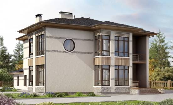 345-001-П Проект двухэтажного дома, просторный коттедж из бризолита Чистополь | Проекты домов от House Expert