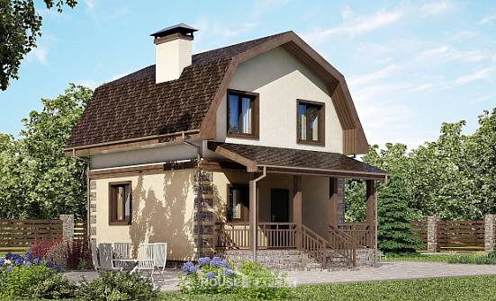 070-004-П Проект двухэтажного дома мансардой, современный домик из бризолита Зеленодольск | Проекты домов от House Expert