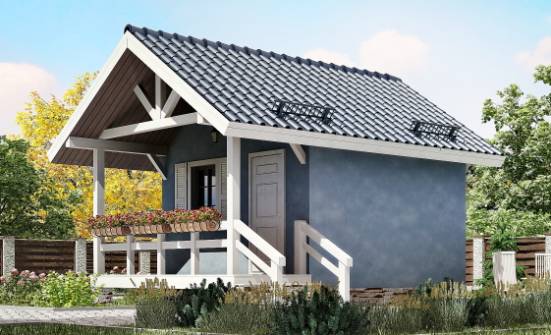 020-001-П Проект одноэтажного дома, современный загородный дом из бревен Азнакаево | Проекты домов от House Expert