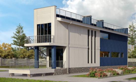 100-003-П Проект двухэтажного дома, бюджетный домик из газосиликатных блоков Бугульма | Проекты домов от House Expert