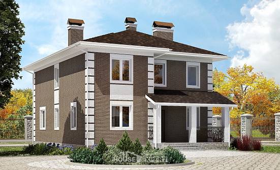 185-002-П Проект двухэтажного дома, компактный коттедж из твинблока Мамадыш | Проекты домов от House Expert