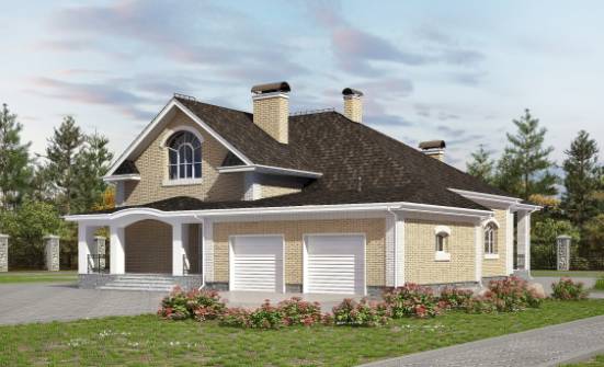 290-001-П Проект двухэтажного дома мансардой, гараж, классический домик из кирпича Нижнекамск | Проекты домов от House Expert