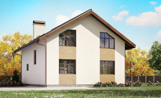 170-002-П Проект двухэтажного дома с мансардой, уютный домик из твинблока Агрыз | Проекты домов от House Expert