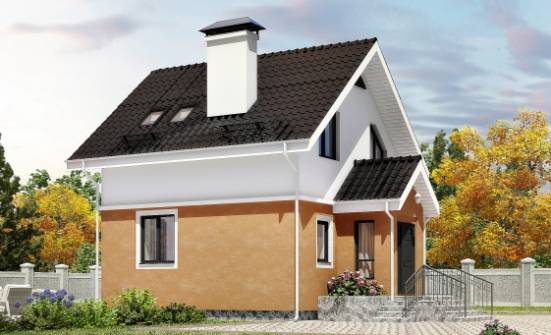 070-001-Л Проект двухэтажного дома мансардой, недорогой загородный дом из арболита Нижнекамск | Проекты домов от House Expert