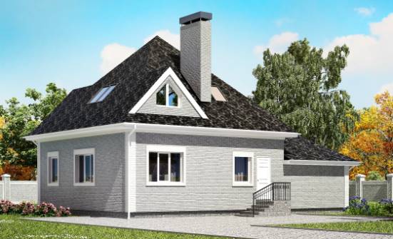 135-001-Л Проект двухэтажного дома с мансардой и гаражом, красивый дом из кирпича Мамадыш | Проекты домов от House Expert