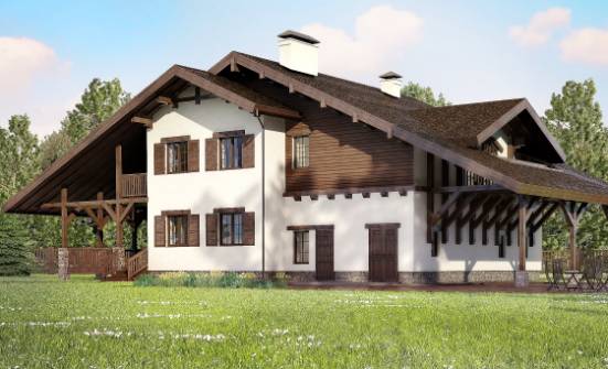 320-001-П Проект двухэтажного дома мансардный этаж и гаражом, уютный дом из кирпича Зеленодольск | Проекты домов от House Expert